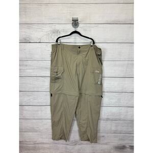 Magellan Plus Size Tan West Bay Convertible Zip Off Pants Size 3XL